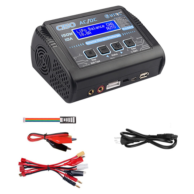 HTRC C150 150W 10A Smart Charger for Electric Toys Balance Charger Airplane Model Lithium Battery Charger HTRC C150 150W 10A Smart Charger for Electric Toys Balance Charger Airplane Model Lithium Battery Charger